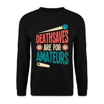 Flipper Retro Pinball Flipperautomat Bumper - Unisex Sweatshirt - black - Front - Alina (178cm) & Michal (187cm)