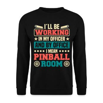 Flipper Retro Pinball Flipperautomat Bumper - Unisex Sweatshirt - black - Front - Alina (178cm) & Michal (187cm)