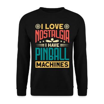 Flipper Retro Pinball Flipperautomat Bumper - Sweat-shirt Unisexe - noir - Devant - Alina (178cm) & Michal (187cm)