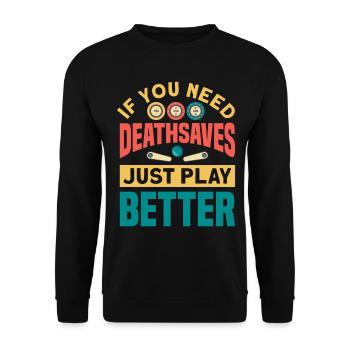 Flipper Retro Pinball Flipperautomat Bumper - Sweat-shirt Unisexe - noir - Devant - Alina (178cm) & Michal (187cm)