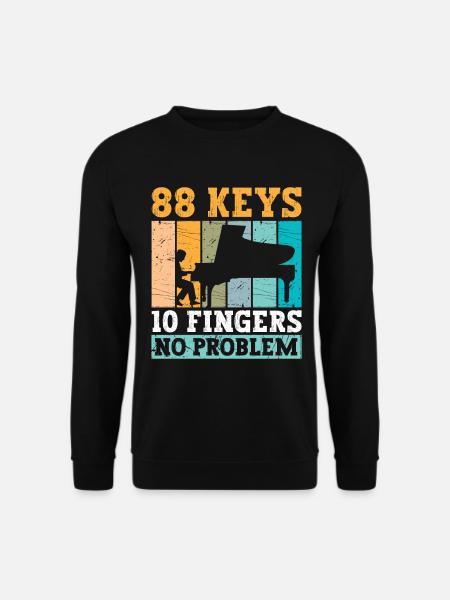 Pianist Klavier Piano - Unisex Pullover - Schwarz