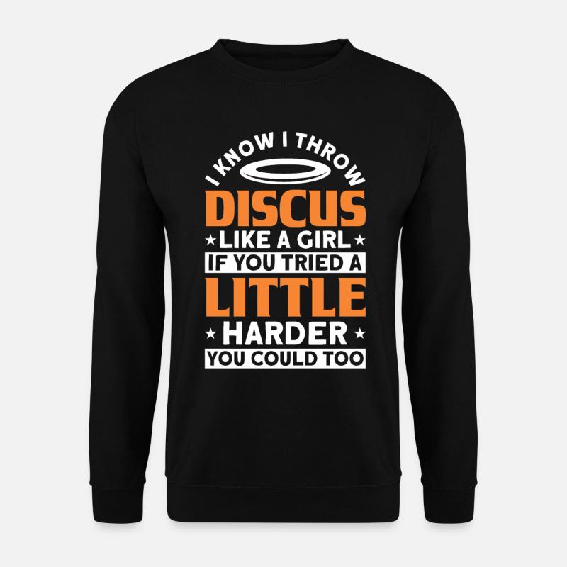 Lancer du disque Lancer du disque Athlétisme Discus - Sweat-shirt Unisexe - noir