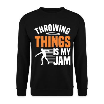 Discus Throw Discus Thrower Athletics Discus - Unisex Sweatshirt - black - Front - Alina (178cm) & Michal (187cm)
