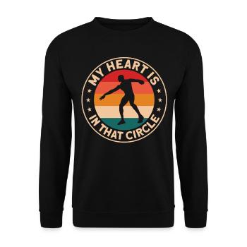 Discus Throw Discus Thrower Athletics Discus - Unisex Sweatshirt - black - Front - Alina (178cm) & Michal (187cm)