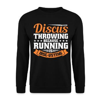 Discus Throw Discus Thrower Athletics Discus - Unisex Sweatshirt - black - Front - Alina (178cm) & Michal (187cm)
