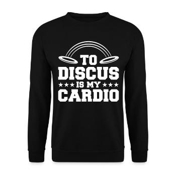 Discus Throw Discus Thrower Athletics Discus - Unisex Sweatshirt - black - Front - Alina (178cm) & Michal (187cm)