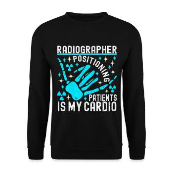 Radiologue Radiologue - Sweat-shirt Unisexe - noir - Devant - Alina (178cm) & Michal (187cm)