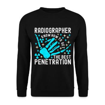 Radiologie Radiologe - Unisex Pullover - Schwarz - Vorne - Alina (178cm) & Michal (187cm)