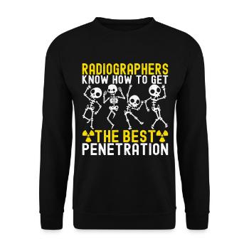 Radiologue Radiologue - Sweat-shirt Unisexe - noir - Devant - Alina (178cm) & Michal (187cm)