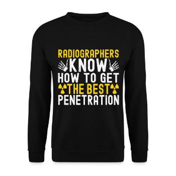 Radiologie Radiologe - Unisex Pullover - Schwarz - Vorne - Alina (178cm) & Michal (187cm)