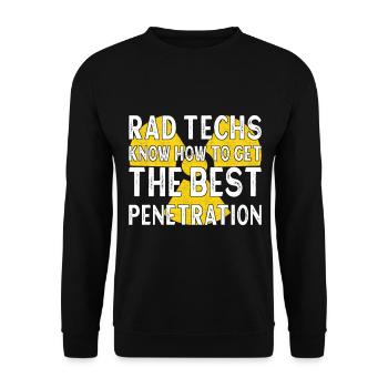 Radiologue Radiologue - Sweat-shirt Unisexe - noir - Devant - Alina (178cm) & Michal (187cm)