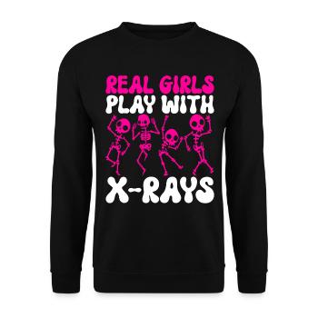 Radiologue Radiologue - Sweat-shirt Unisexe - noir - Devant - Alina (178cm) & Michal (187cm)