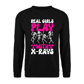 Radiologue Radiologue - Sweat-shirt Unisexe - noir - Devant - Alina (178cm) & Michal (187cm)