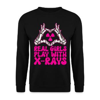 Radiologue Radiologue - Sweat-shirt Unisexe - noir - Devant - Alina (178cm) & Michal (187cm)