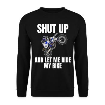 Motocross / Enduro / Freestyle mx / Dirtbike retro - Unisex Pullover - Schwarz - Vorne - Alina (178cm) & Michal (187cm)