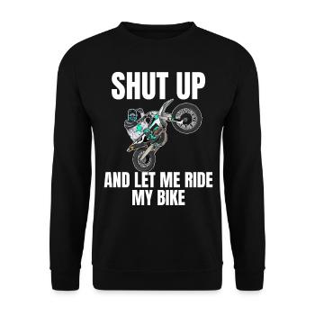 Motocross / Enduro / Freestyle mx / Dirtbike retro - Unisex Sweatshirt - black - Front - Alina (178cm) & Michal (187cm)