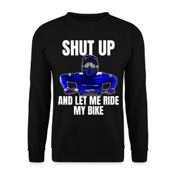 Motocross / Enduro / Freestyle mx / Dirtbike retro - Unisex Sweatshirt - black - Front - Alina (178cm) & Michal (187cm)