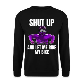 Motocross / Enduro / Freestyle mx / Dirtbike retro - Unisex Sweatshirt - black - Front - Alina (178cm) & Michal (187cm)