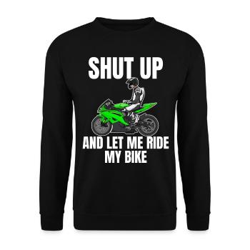 Motorcycle Lifestyle / Motorcycle / Motorcycles biker - Unisex Sweatshirt - black - Front - Alina (178cm) & Michal (187cm)