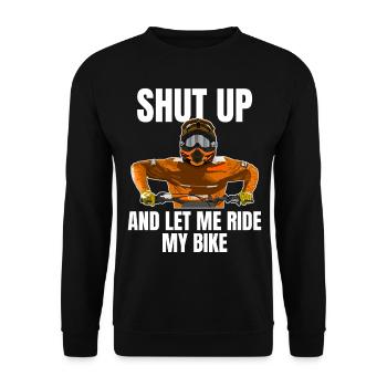 Motocross / Enduro / Freestyle mx / Dirtbike retro - Unisex Sweatshirt - black - Front - Alina (178cm) & Michal (187cm)