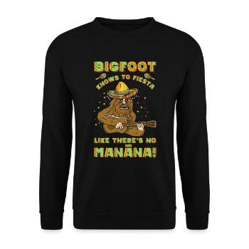 Cinco de Mayo Kryptozoologie Bigfoot Fiesta - Unisex Pullover - Schwarz - Vorne - Alina (178cm) & Michal (187cm)