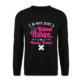 School Nurse Medical Nursing Nurse Appreciation - Unisex Sweatshirt - black - Front - Alina (178cm) & Michal (187cm)