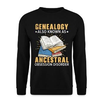 Genealogy known as ancestral possession disorder - Unisex Sweatshirt - black - Front - Alina (178cm) & Michal (187cm)