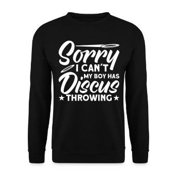 Discus Throw Discus Thrower Athletics Discus - Unisex Sweatshirt - black - Front - Alina (178cm) & Michal (187cm)