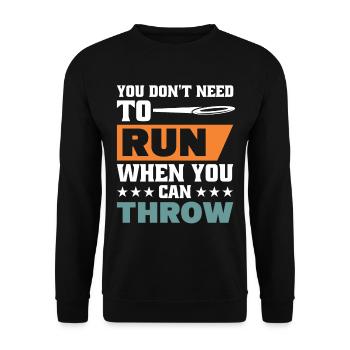 Discus Throw Discus Thrower Athletics Discus - Unisex Sweatshirt - black - Front - Alina (178cm) & Michal (187cm)