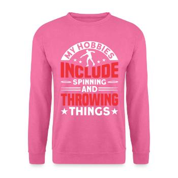 Diskuswurf Diskuswerfer Leichtathletik Diskus - Unisex Pullover - Pink - Vorne