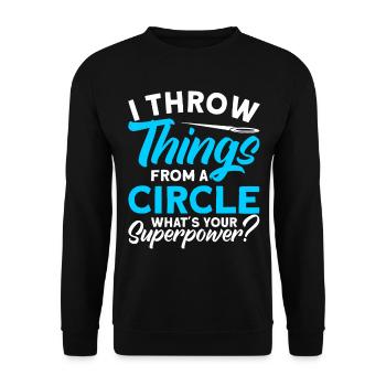 Discus Throw Discus Thrower Athletics Discus - Unisex Sweatshirt - black - Front - Alina (178cm) & Michal (187cm)