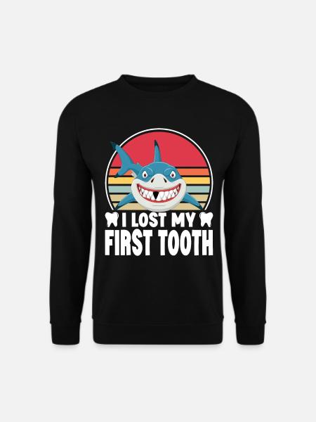 Ich Habe Meinen Ersten Zahn Verloren Hai Zahnfee - Unisex Pullover - Schwarz