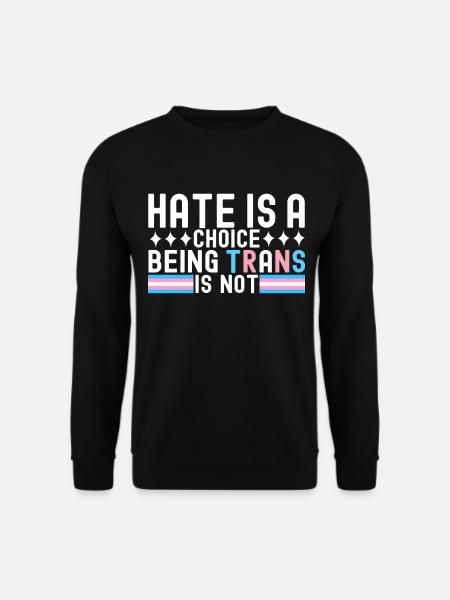 Transgender Trans LGBTQ - Unisex Pullover - Schwarz