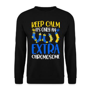 Restez calme, c’est juste un supplément - Sweat-shirt Unisexe - noir - Devant - Alina (178cm) & Michal (187cm)