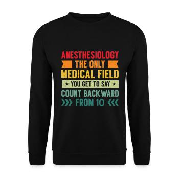 Anesthesia Anesthesiologist Nurse Anesthesiology - Unisex Sweatshirt - black - Front - Alina (178cm) & Michal (187cm)