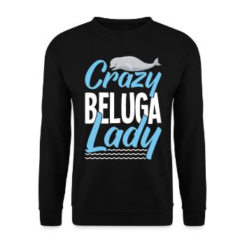 Beluga Whale Beluga Whale Whale Watching Dolphin Dolphin - Unisex Sweatshirt - black - Front - Alina (178cm) & Michal (187cm)