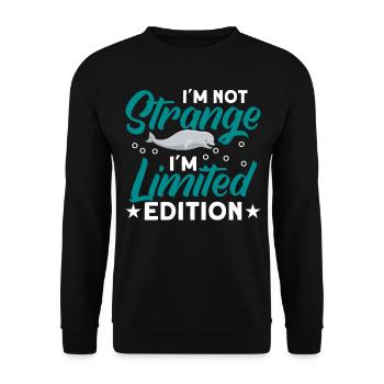 Beluga Whale Beluga Whale Whale Watching Dolphin Dolphin - Unisex Sweatshirt - black - Front - Alina (178cm) & Michal (187cm)