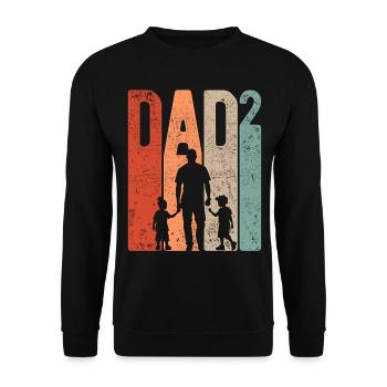 Papa Up 2 Papa Up 2 Enfants Deux Garçons Rétro - Sweat-shirt Unisexe - noir - Devant - Alina (178cm) & Michal (187cm)
