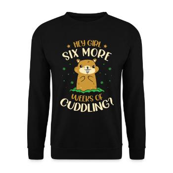 Groundhog Lover No Shadow Crew Animal Animal - Unisex Sweatshirt - black - Front - Alina (178cm) & Michal (187cm)