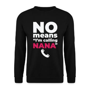 Grandparents Day Grandma Spoiling Favorite - Unisex Sweatshirt - black - Front - Alina (178cm) & Michal (187cm)