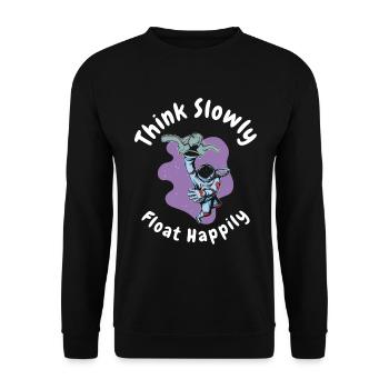 Space Astronaut Floating Wildlife Reptile Sea - Unisex Sweatshirt - black - Front - Alina (178cm) & Michal (187cm)