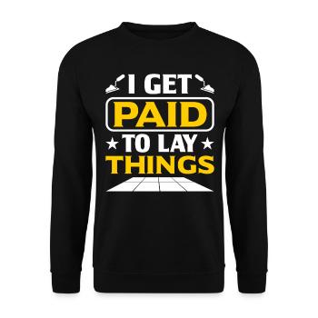 Flooring Flooring Installer Tiler Flooring - Unisex Sweatshirt - black - Front - Alina (178cm) & Michal (187cm)