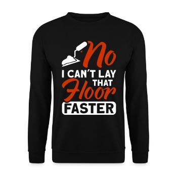 Flooring Flooring Installer Tiler Flooring - Unisex Sweatshirt - black - Front - Alina (178cm) & Michal (187cm)