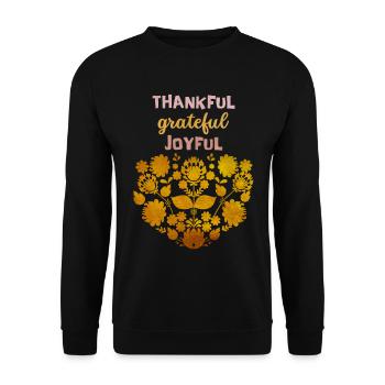 Vintage Thanksgiving Day, Thanksgiving Dicton - Sweat-shirt Unisexe - noir - Devant - Alina (178cm) & Michal (187cm)
