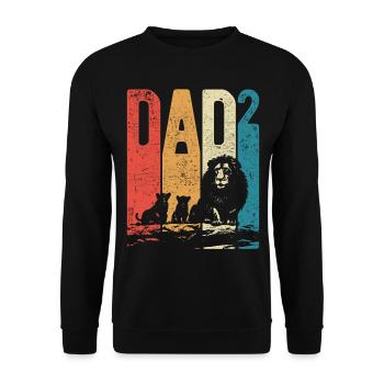Dad Up 2 Dad Up 2 Enfants Double Daddy Leo - Sweat-shirt Unisexe - noir - Devant - Alina (178cm) & Michal (187cm)