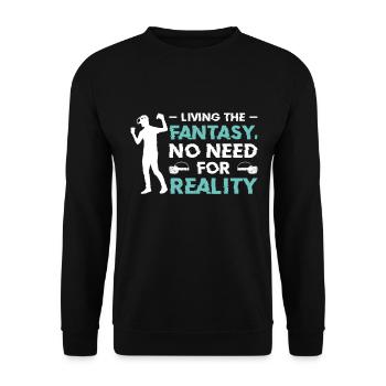 Simulation Fantasie Realität Science Fiction - Unisex Pullover - Schwarz - Vorne - Alina (178cm) & Michal (187cm)