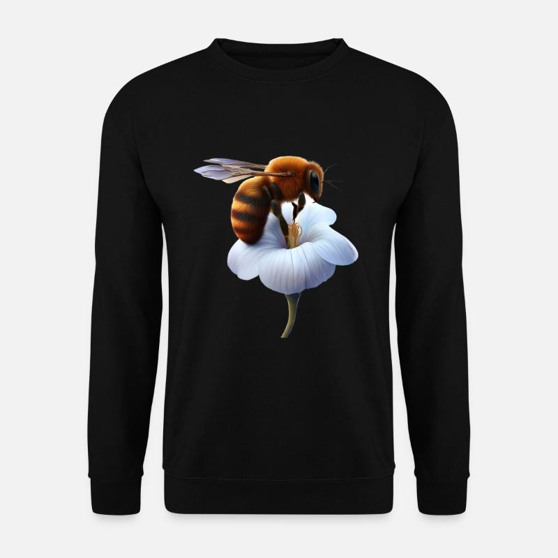 Abeille sur fleur - Sweat-shirt Unisexe - noir