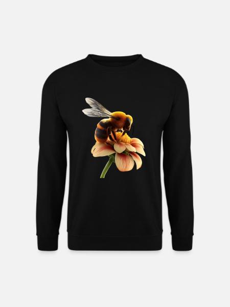 Bee on flower - Unisex Sweatshirt - black
