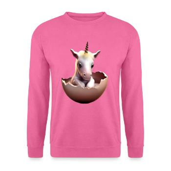Hatching baby unicorn - Unisex Sweatshirt - pink - Front