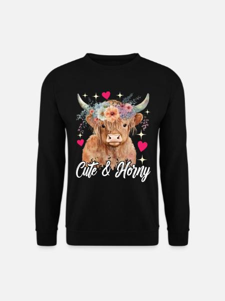 Highland Cow Hochlandkuh - Unisex Sweatshirt - black